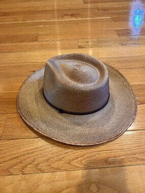 Goorin Bros Brown Straw Wide Brim Fedora Hat